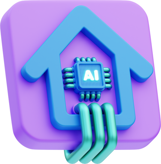 Smart Home Automation 3D Illustration
